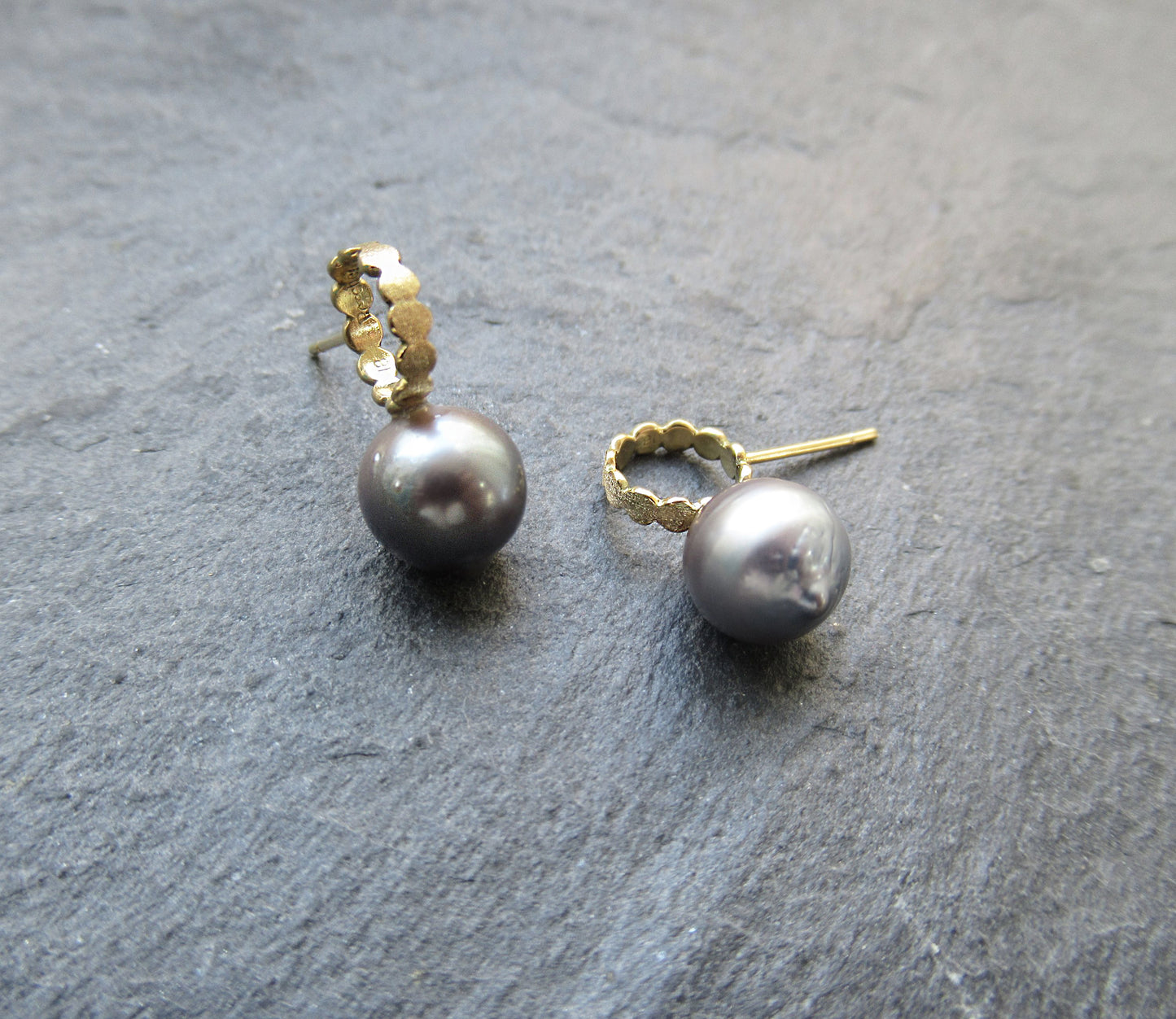 kerama pearl × marumaru  earring  / K18 (両耳）