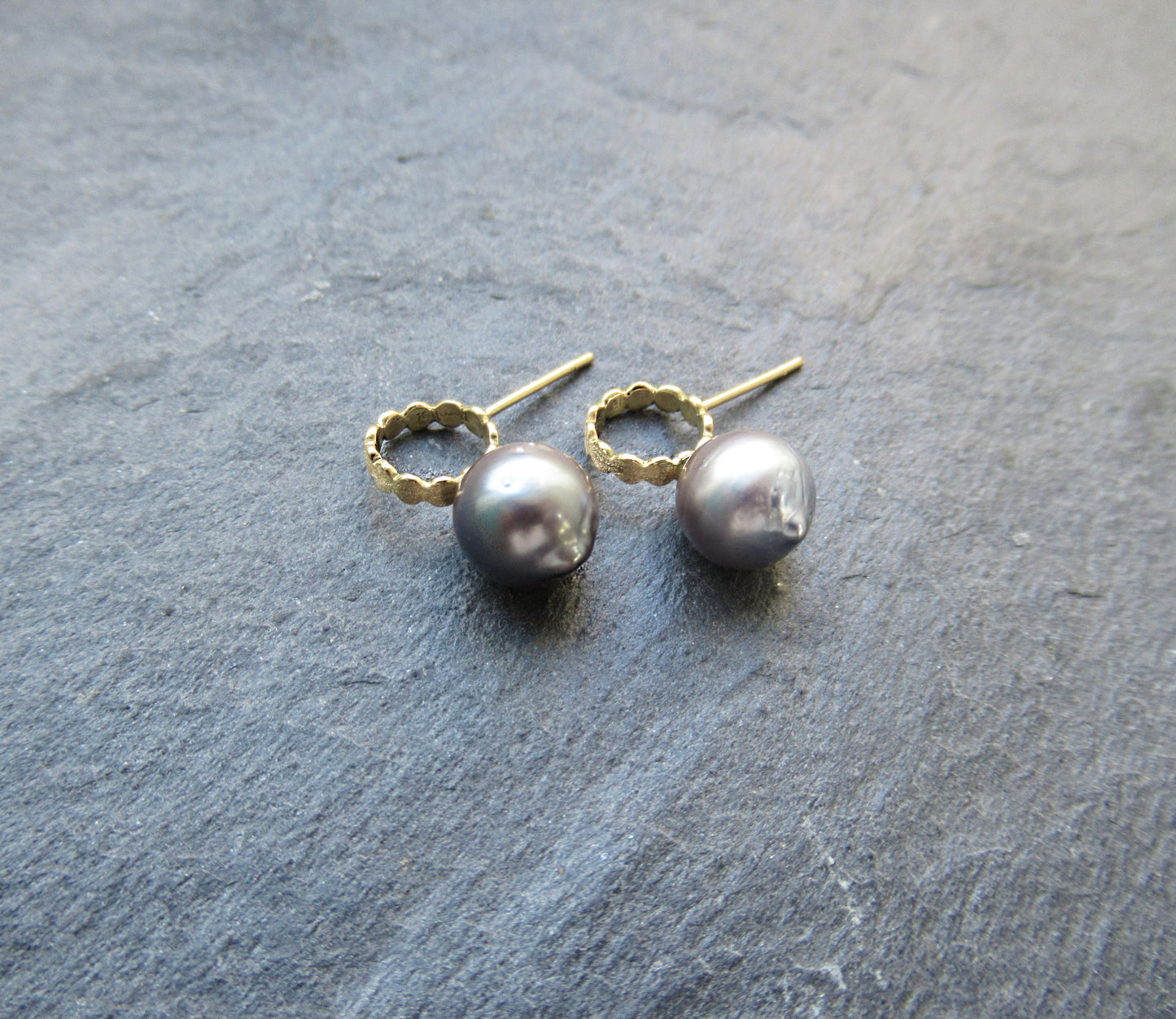 kerama pearl × marumaru  earring  / K18 (両耳）