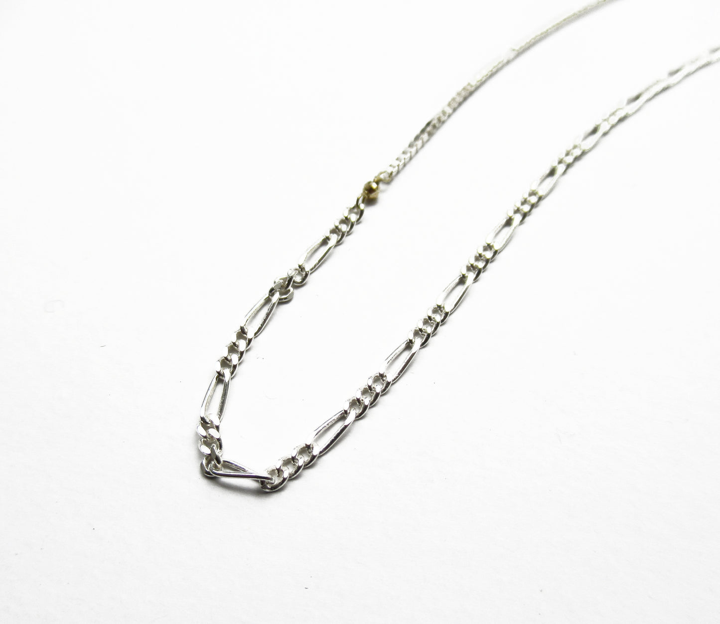 combination silver chain necklace (40cm)