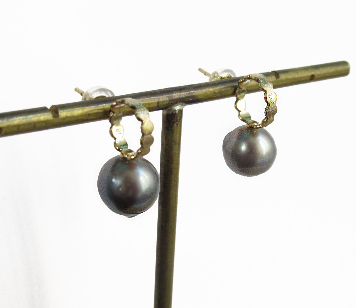 kerama pearl × marumaru  earring  / K18 (両耳）