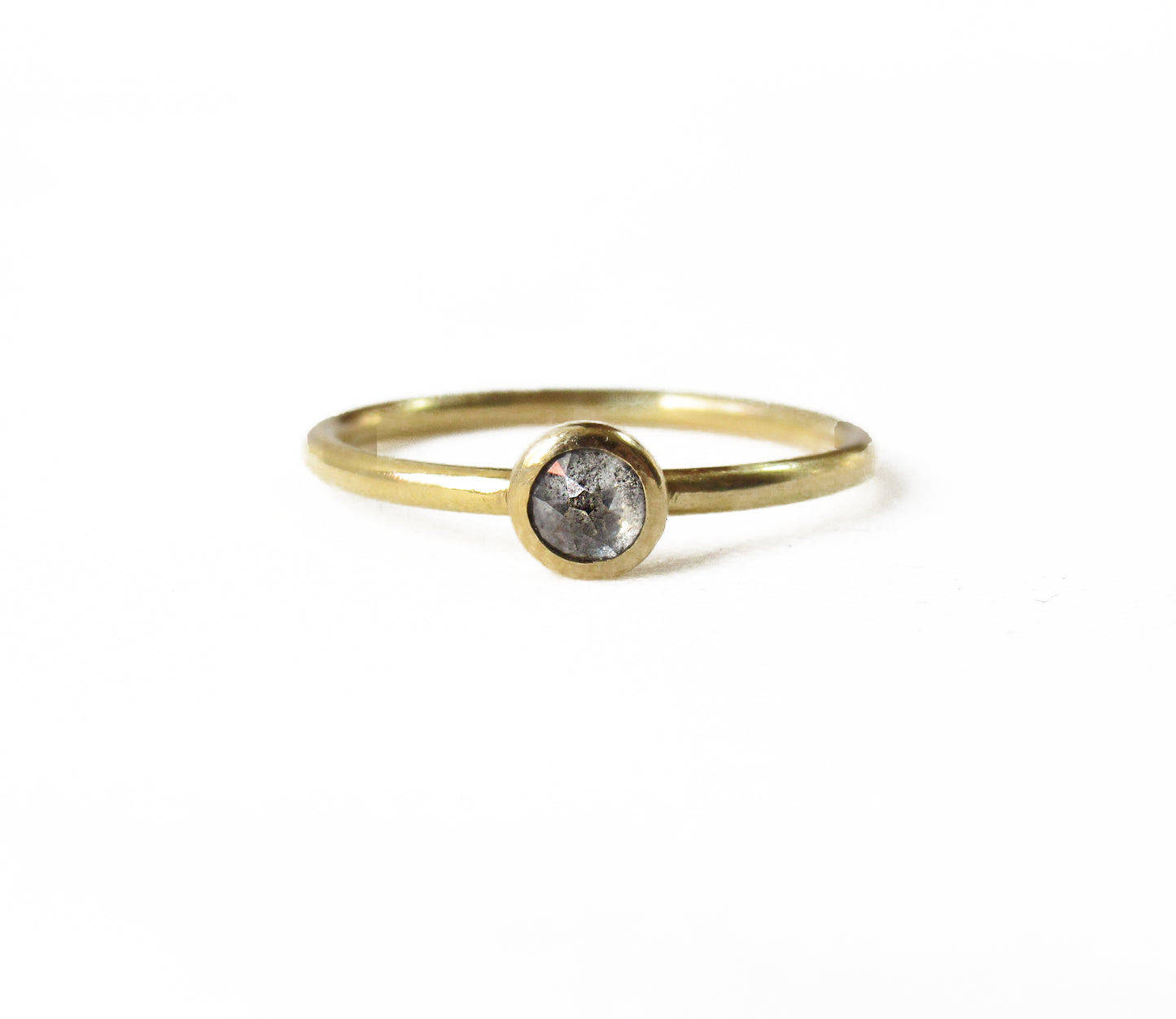 0.22ct natural diamond ring (11号) / K18