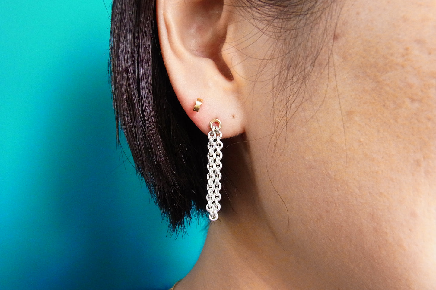 loop earring 2 / Silver,K18 (片耳)