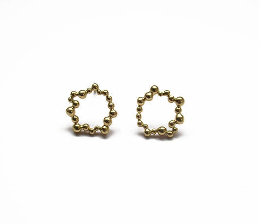 cell earring (pierce) / K18 (両耳)