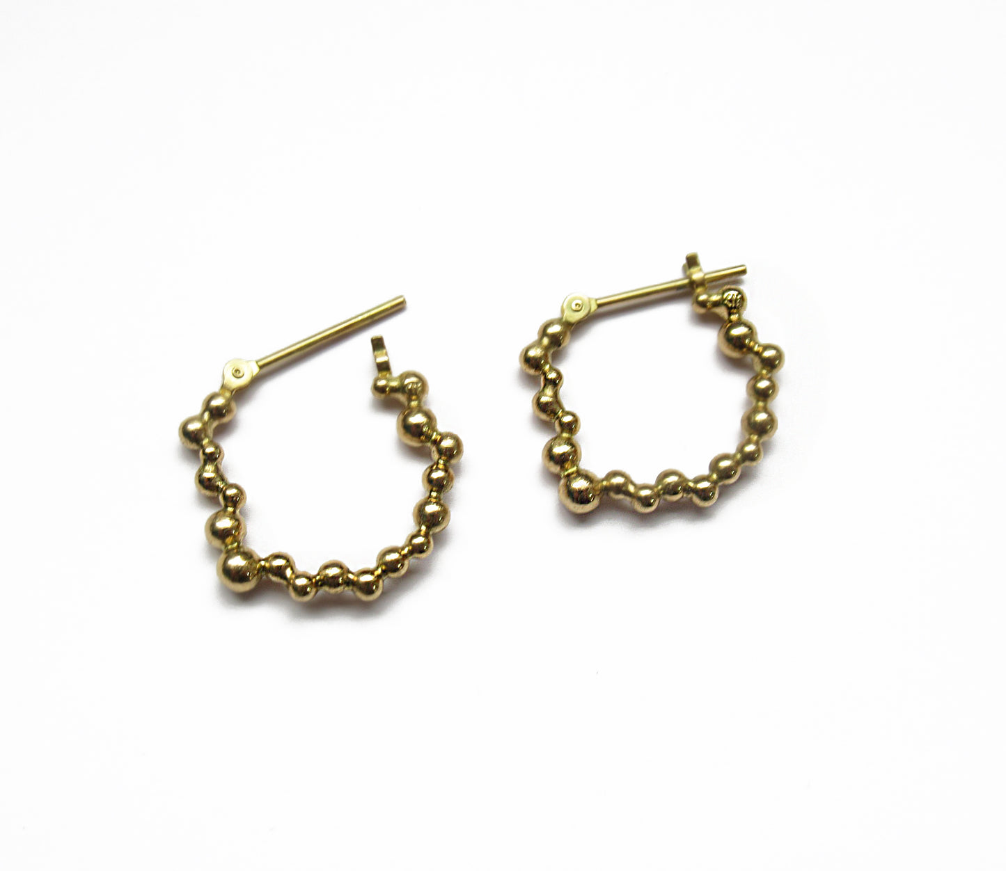 cell hoop earring (pierce) / K18 (片耳)