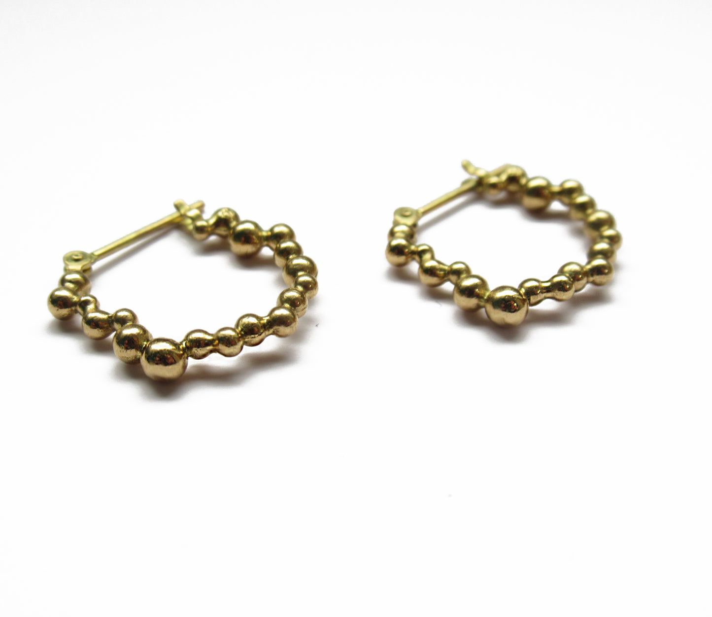 cell hoop earring (pierce) / K18 (片耳)