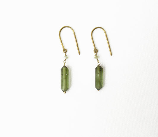 tourmaline×diamond earring (pierce) / K18 (両耳)