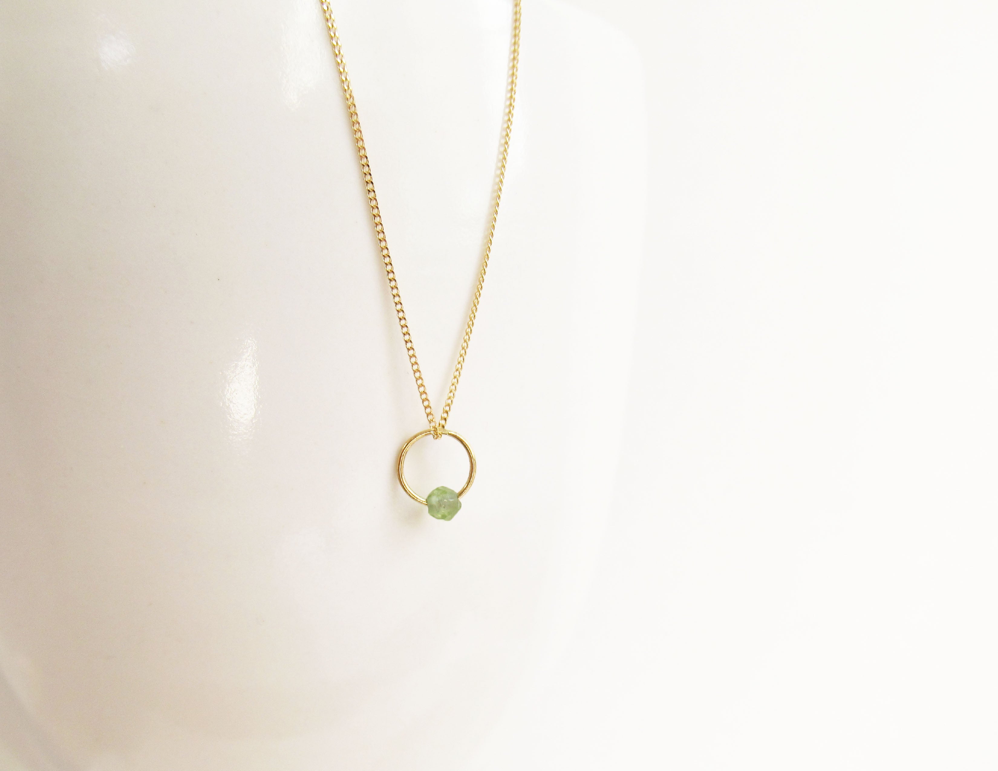 birthstone necklace (8月/Peridot) /K18(40cm) – Perché?