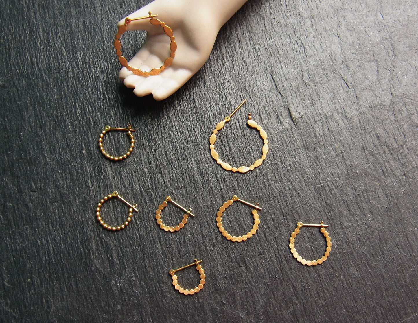 marumaru hoop earring 1 / K18 (片耳)