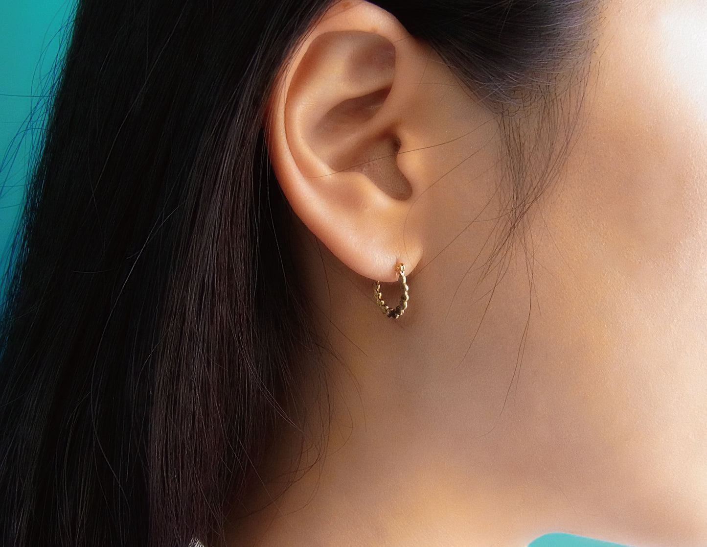 marumaru hoop earring 1 / K18 (片耳)